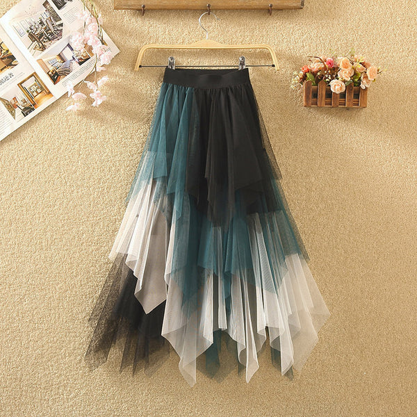 Fashion Irregular With Personality Tulle Skirt Women - Things and what not