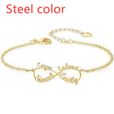 Personalized Creative Stainless Steel Custom Cut Name Bracelet - Things and what not