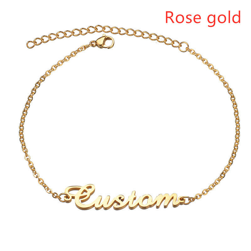 Personalized Creative Stainless Steel Custom Cut Name Bracelet - Things and what not