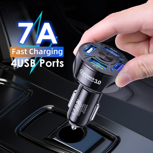 Fast Charge Car Charger One For Four Car Mobile Phone Charger Car Charger - Things and what not