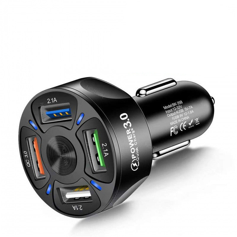 Fast Charge Car Charger One For Four Car Mobile Phone Charger Car Charger - Things and what not