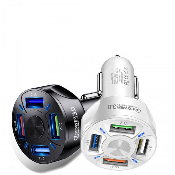 Fast Charge Car Charger One For Four Car Mobile Phone Charger Car Charger - Things and what not