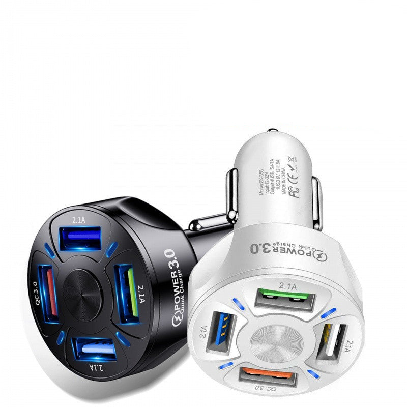 Fast Charge Car Charger One For Four Car Mobile Phone Charger Car Charger - Things and what not