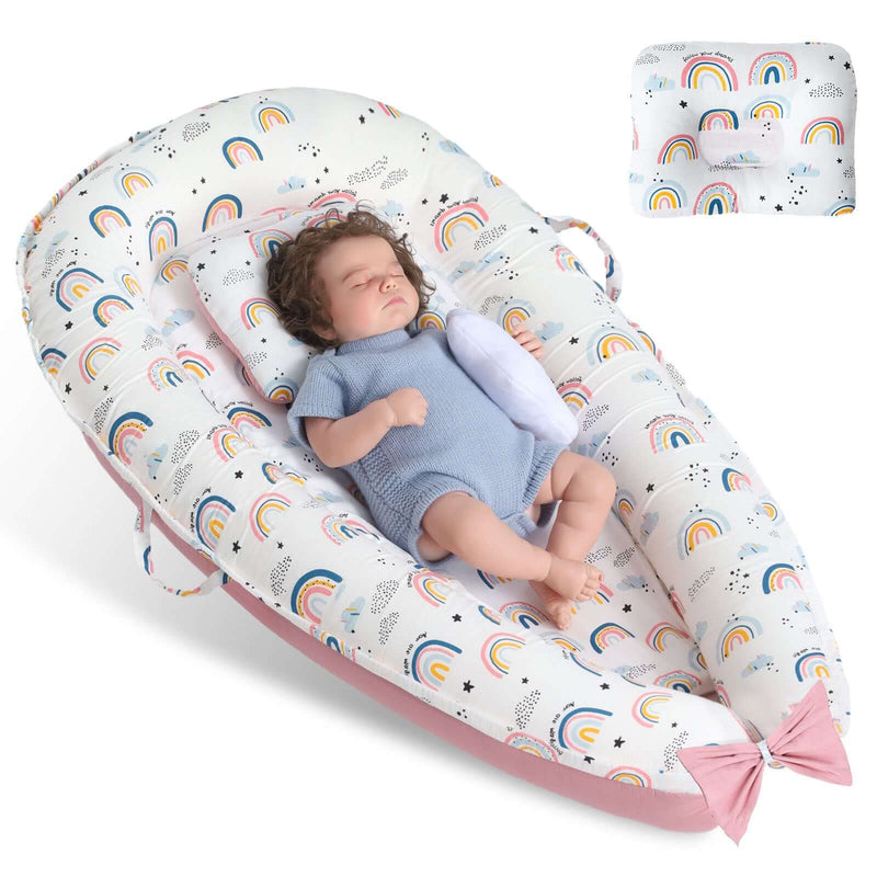 Baby's Crib pure Cotton Sleeve , High-grade Memory Foam, Inner Core, Detachable, Easy To Clean, Easy To Carry - Things and what not