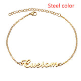 Personalized Creative Stainless Steel Custom Cut Name Bracelet - Things and what not
