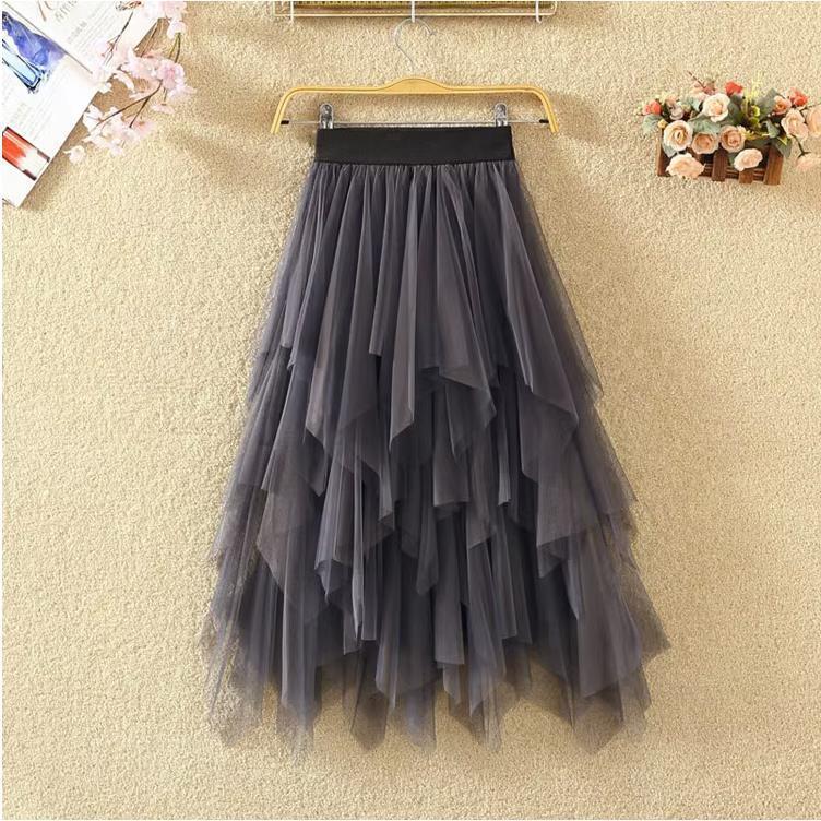 Fashion Irregular With Personality Tulle Skirt Women - Things and what not