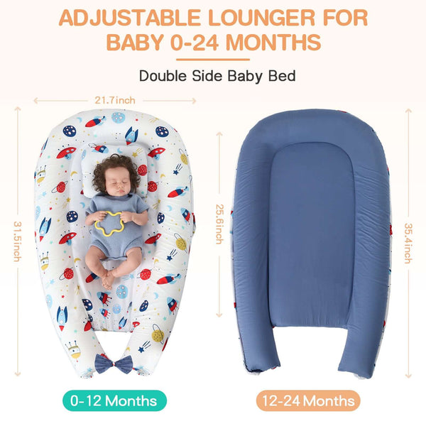 Baby's Crib pure Cotton Sleeve , High-grade Memory Foam, Inner Core, Detachable, Easy To Clean, Easy To Carry - Things and what not