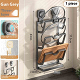 Suction Cup Pot Cover Rack Wall-mounted Punch-free Kitchen Storage Rack - Things and what not