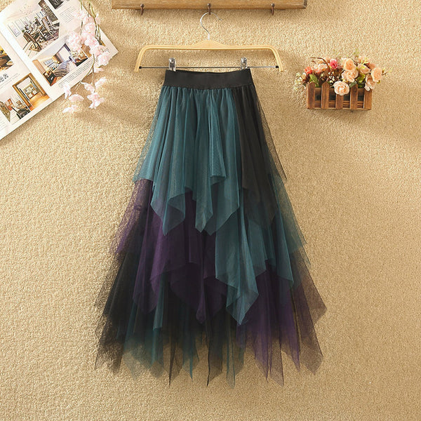 Fashion Irregular With Personality Tulle Skirt Women - Things and what not