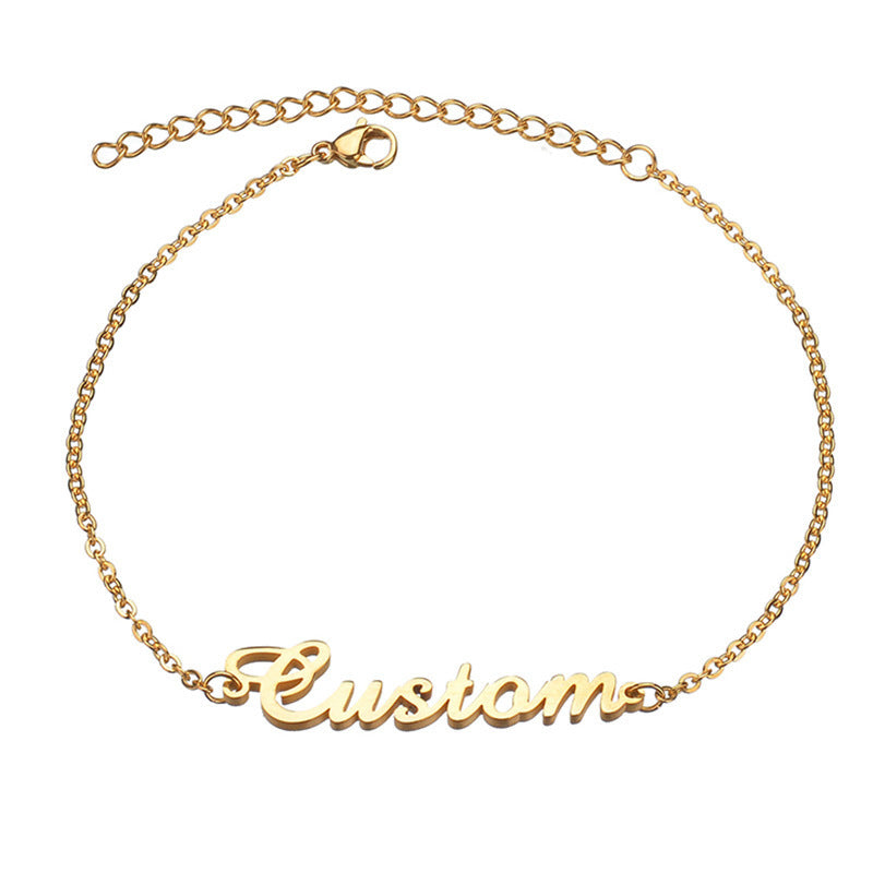 Personalized Creative Stainless Steel Custom Cut Name Bracelet - Things and what not