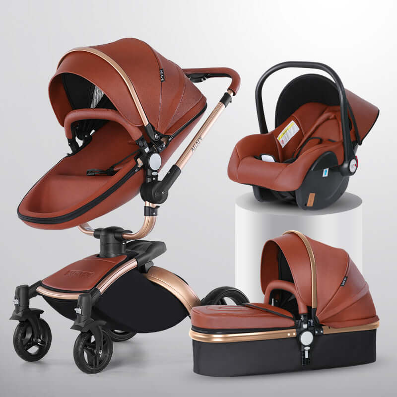 High Landscape Baby Stroller 360-degree Rotation 3-in-1 Basket Foldable - Things and what not