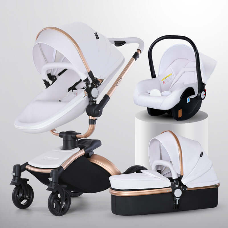 High Landscape Baby Stroller 360-degree Rotation 3-in-1 Basket Foldable - Things and what not
