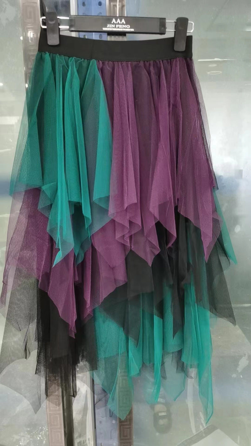 Fashion Irregular With Personality Tulle Skirt Women - Things and what not