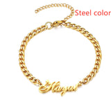 Personalized Creative Stainless Steel Custom Cut Name Bracelet - Things and what not