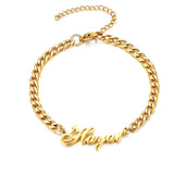 Personalized Creative Stainless Steel Custom Cut Name Bracelet - Things and what not