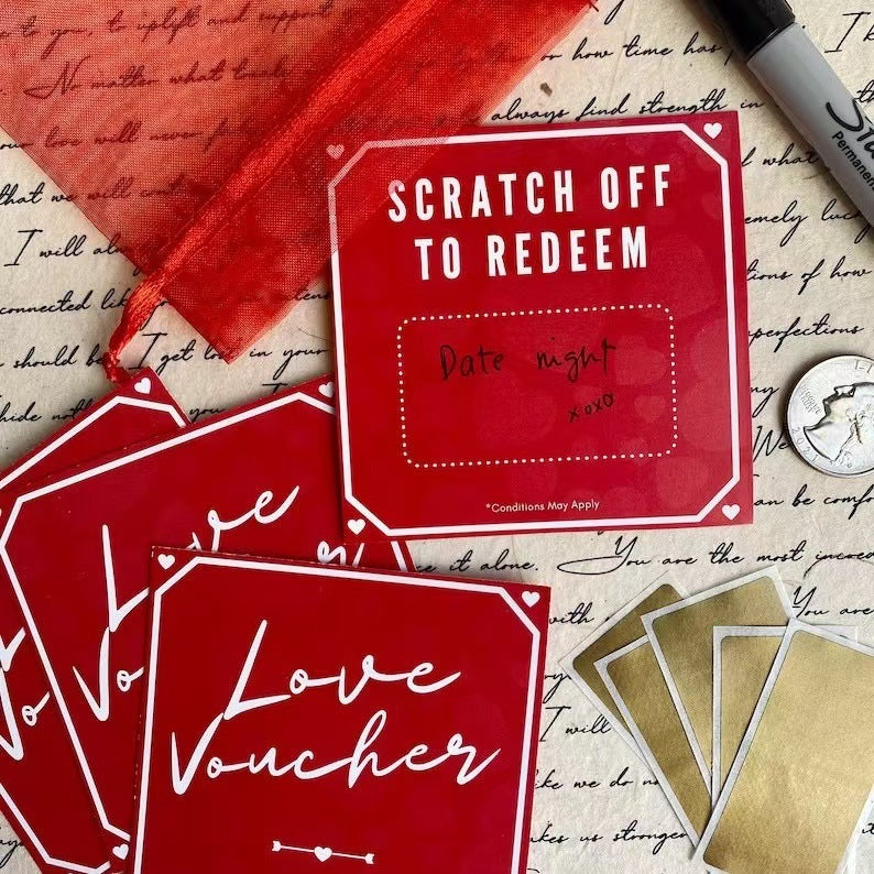 Love Scratch-off Custom DYI Gift 2024 Valentine's Day Scratch-off - Things and what not