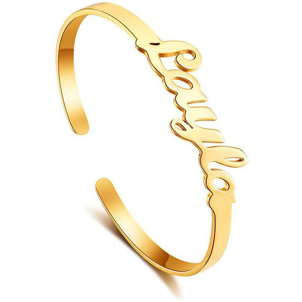 Personalized Creative Stainless Steel Custom Cut Name Bracelet - Things and what not
