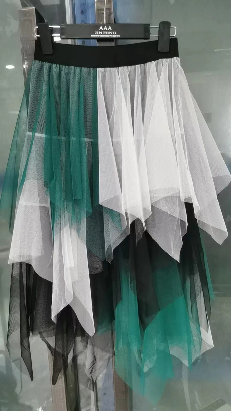 Fashion Irregular With Personality Tulle Skirt Women - Things and what not