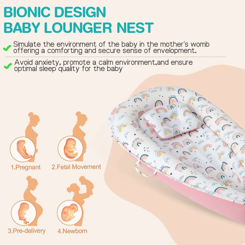 Baby's Crib pure Cotton Sleeve , High-grade Memory Foam, Inner Core, Detachable, Easy To Clean, Easy To Carry - Things and what not