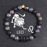 European And American Twelve Constellation Natural Stone Beaded Bracelet - Things and what not